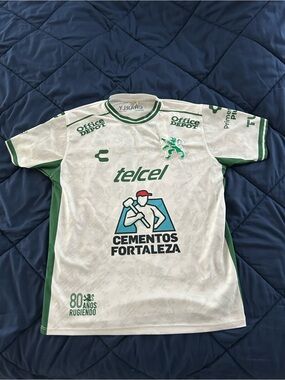 Authentic Charly Club León White & Green Soccer Jersey